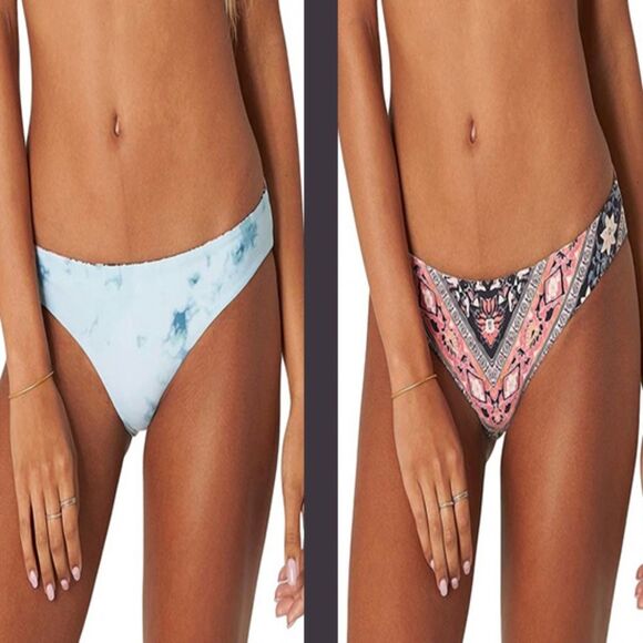 Billabong Women’s Blissed Out  Lowrider Reversible Bikini Bottom Small